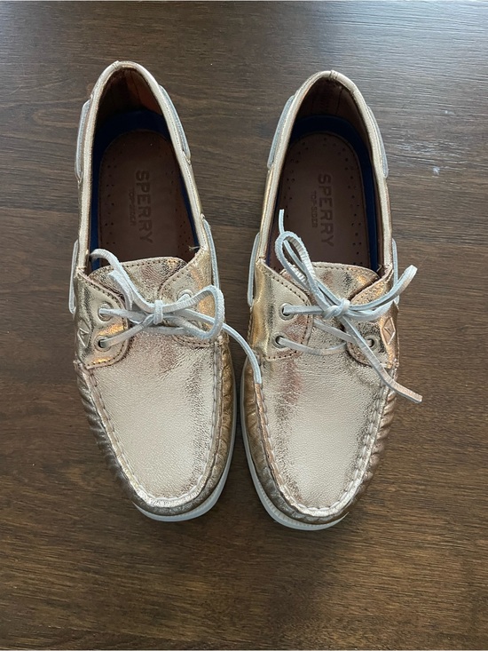 Sperry Shoes - Sperry women's  Metallic Gold Boat Shoes